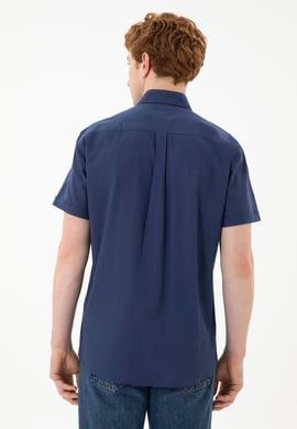Erkek Lacivert Kısa Kollu Gömlek - 50288646010