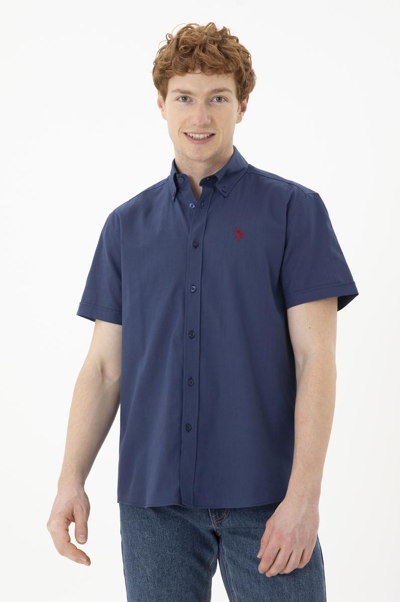 Erkek Lacivert Kısa Kollu Gömlek