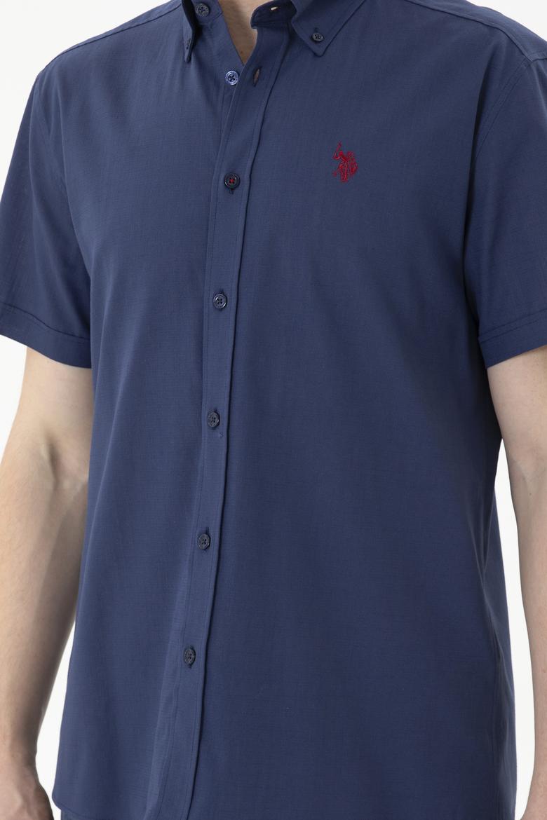 Erkek Lacivert Kısa Kollu Gömlek - 50288646010