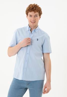 Erkek Açık Mavi Kısa Kollu Gömlek - 50288646028