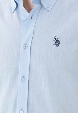 Erkek Açık Mavi Kısa Kollu Gömlek - 50288646028