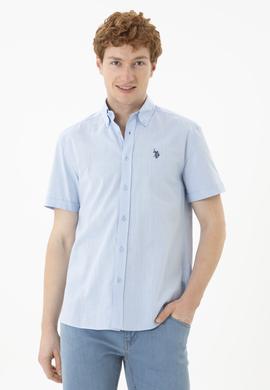 Erkek Açık Mavi Kısa Kollu Gömlek - 50288646028