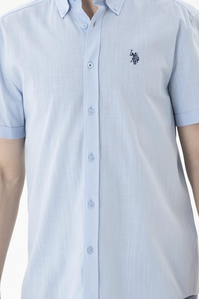Erkek Açık Mavi Kısa Kollu Gömlek - 50288646028