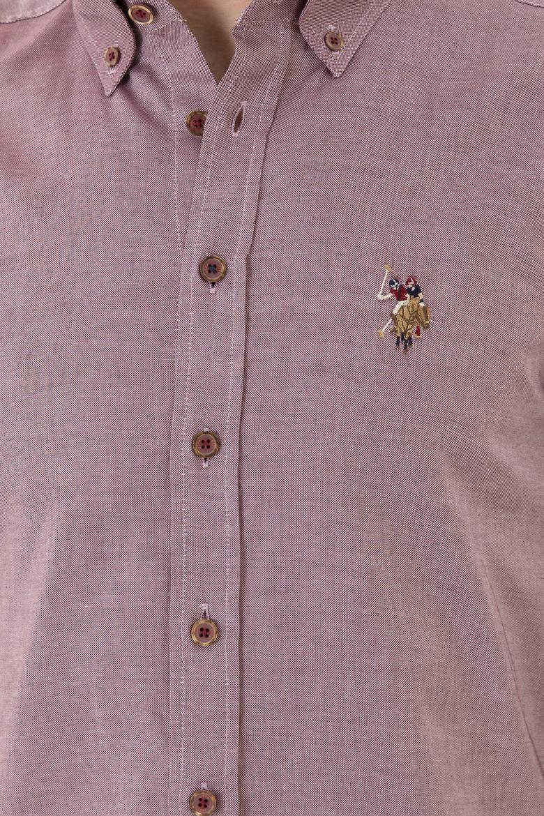 Erkek Vişne Uzun Kollu Basic Gömlek - 50256694128