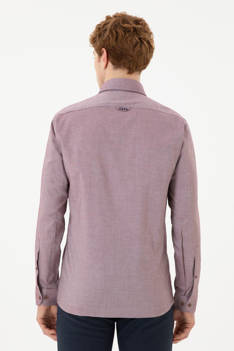 Erkek Vişne Uzun Kollu Basic Gömlek - 50256694128