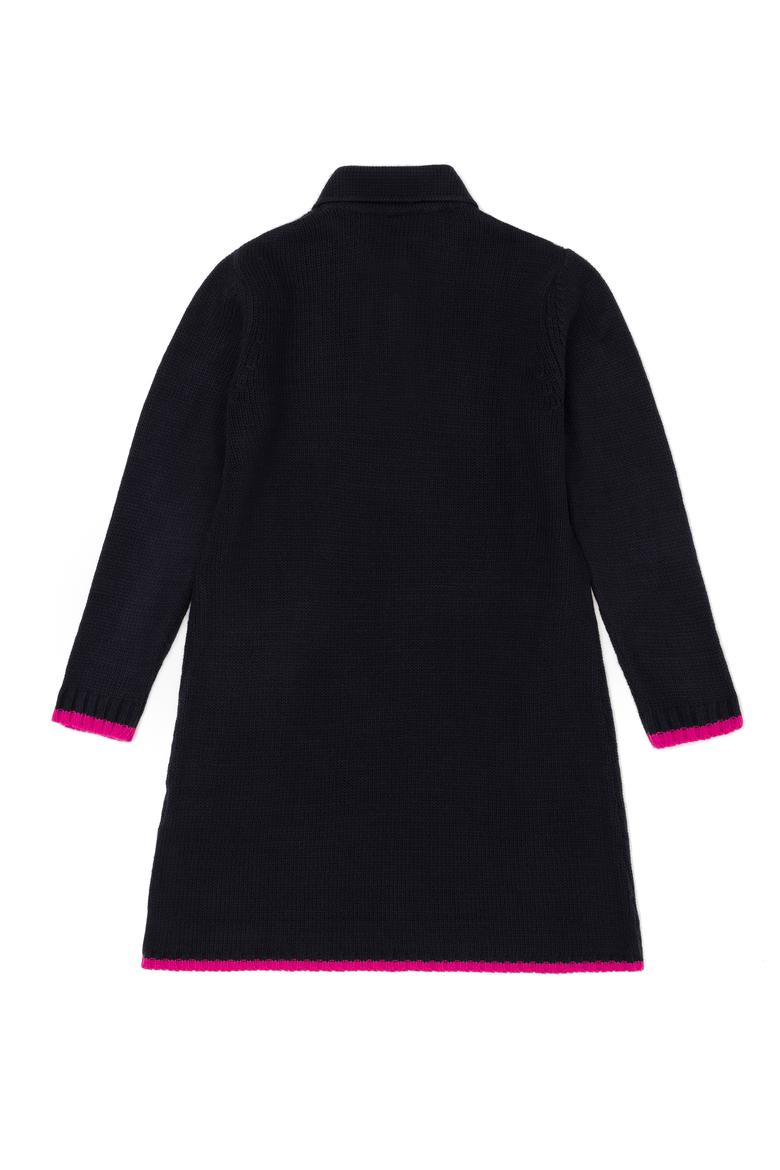 Kız Çocuk Lacivert Polo Yaka Uzun Kollu Triko Elbise - 50276996014