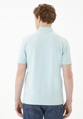 Erkek Su Yeşili Basic Tişört - 50284641059