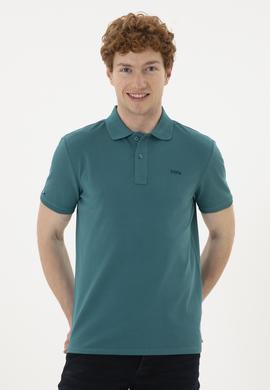 Erkek Koyu Yeşil Basic Tişört - 50284641249