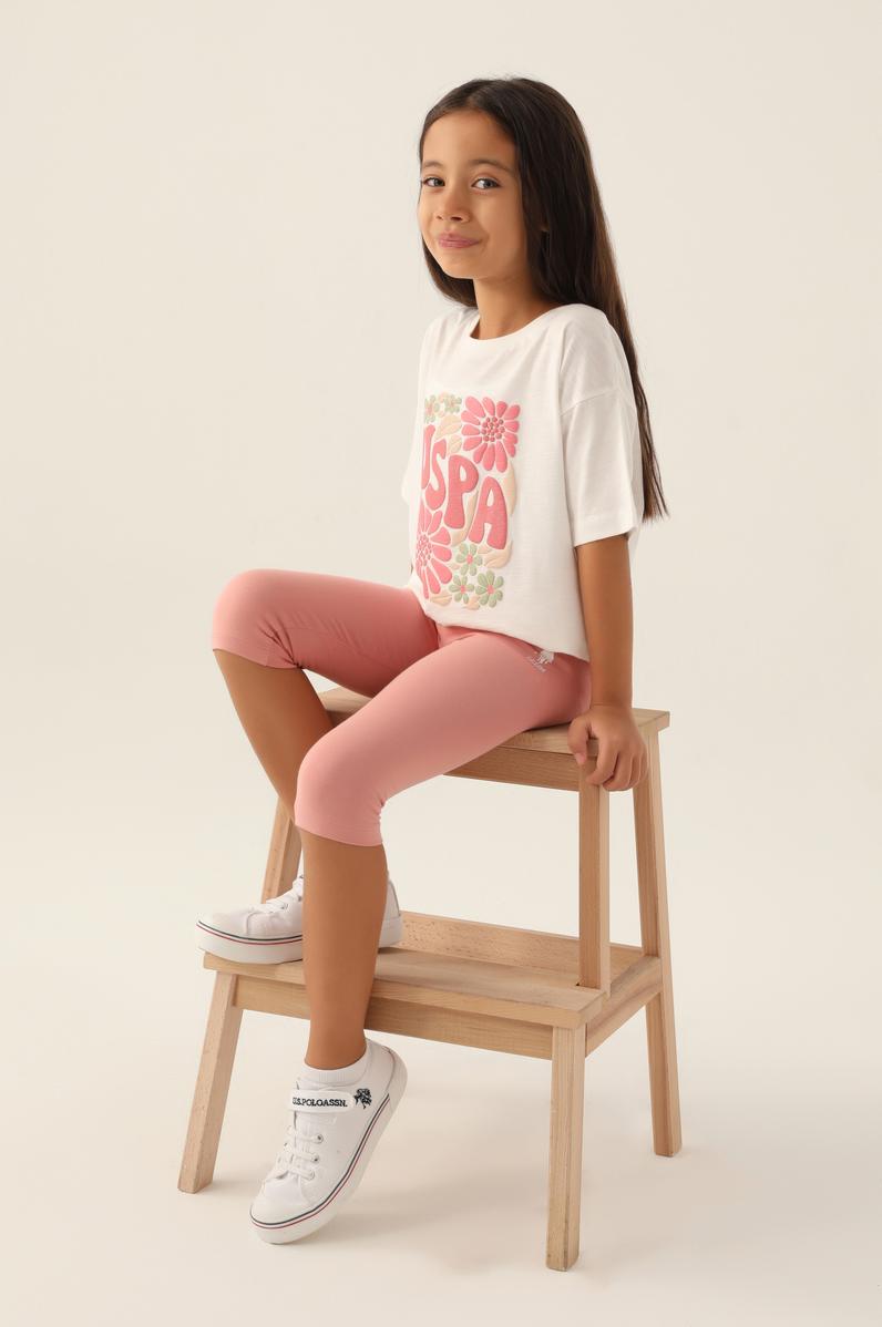 Kız Çocuk Krem Pijama Takımı