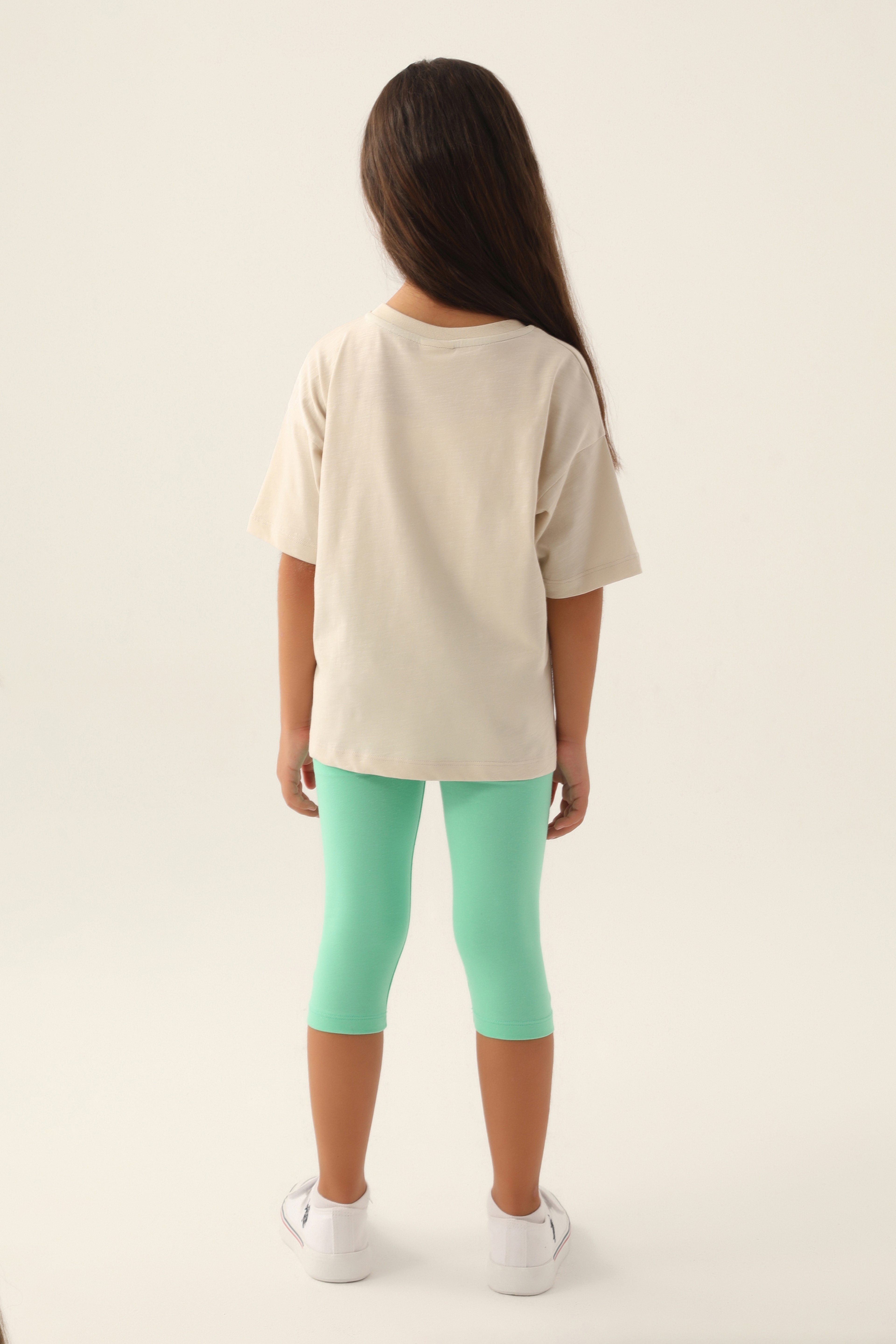 Kız Çocuk Bej Pijama Takımı - Image 4
