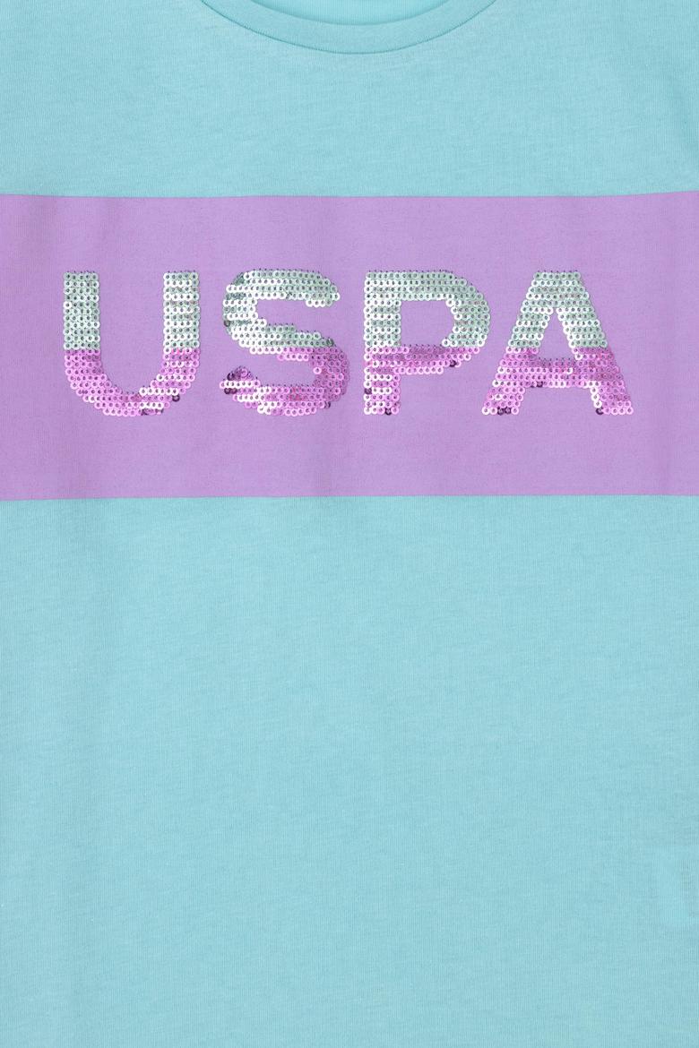 Kız Çocuk Mint Bisiklet Yaka Tişört - 50288456017