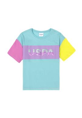 Kız Çocuk Mint Bisiklet Yaka Tişört - 50288456017