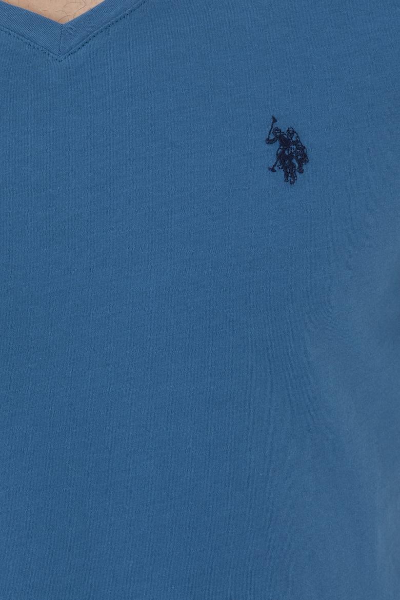 Erkek Petrol V Yaka Basic Tişört - 50248506034