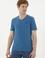 Erkek Petrol V Yaka Basic Tişört