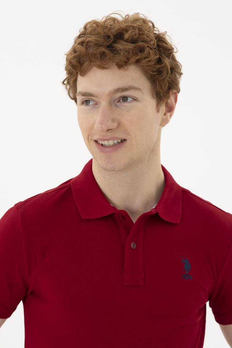 Erkek Bordo Basic Tişört - 50263238094