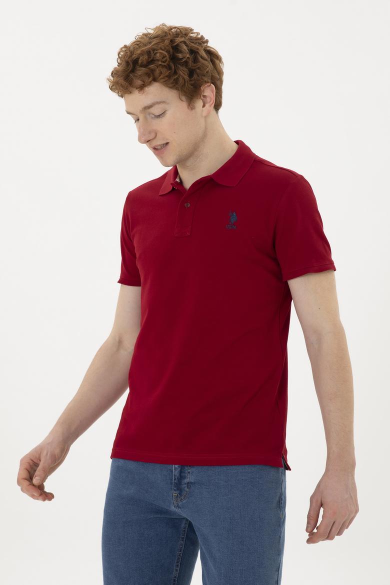 Erkek Bordo Basic Tişört - 50263238094