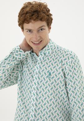 Erkek Mint Uzun Kollu Gömlek - 50284900017