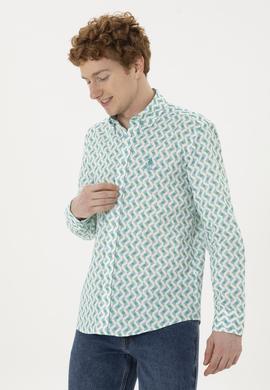 Erkek Mint Uzun Kollu Gömlek - 50284900017