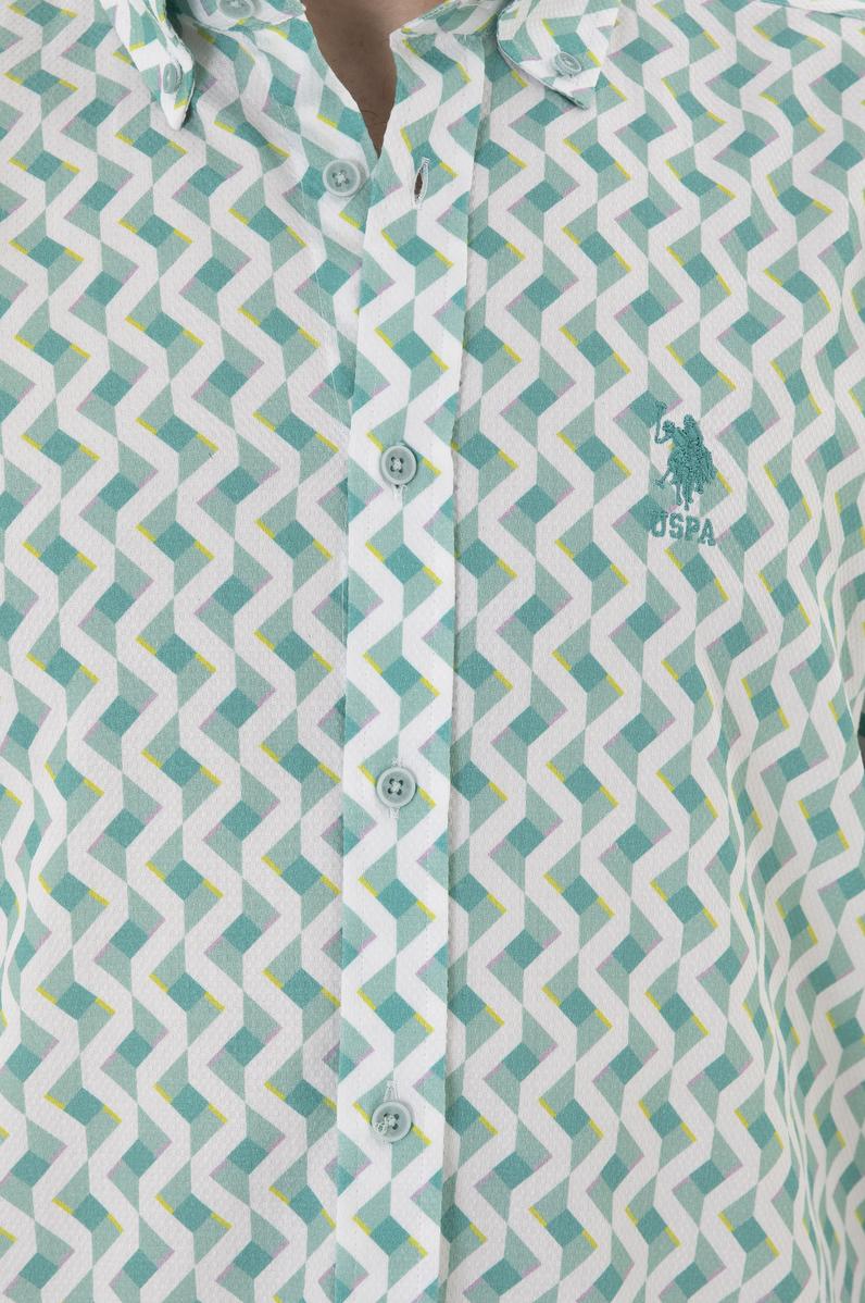 Erkek Mint Uzun Kollu Gömlek