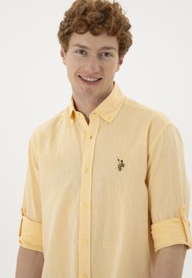 Erkek Sarı Uzun Kollu Gömlek - 50263359042