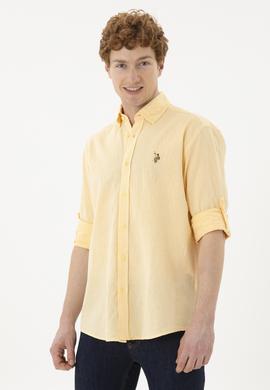 Erkek Sarı Uzun Kollu Gömlek - 50263359042