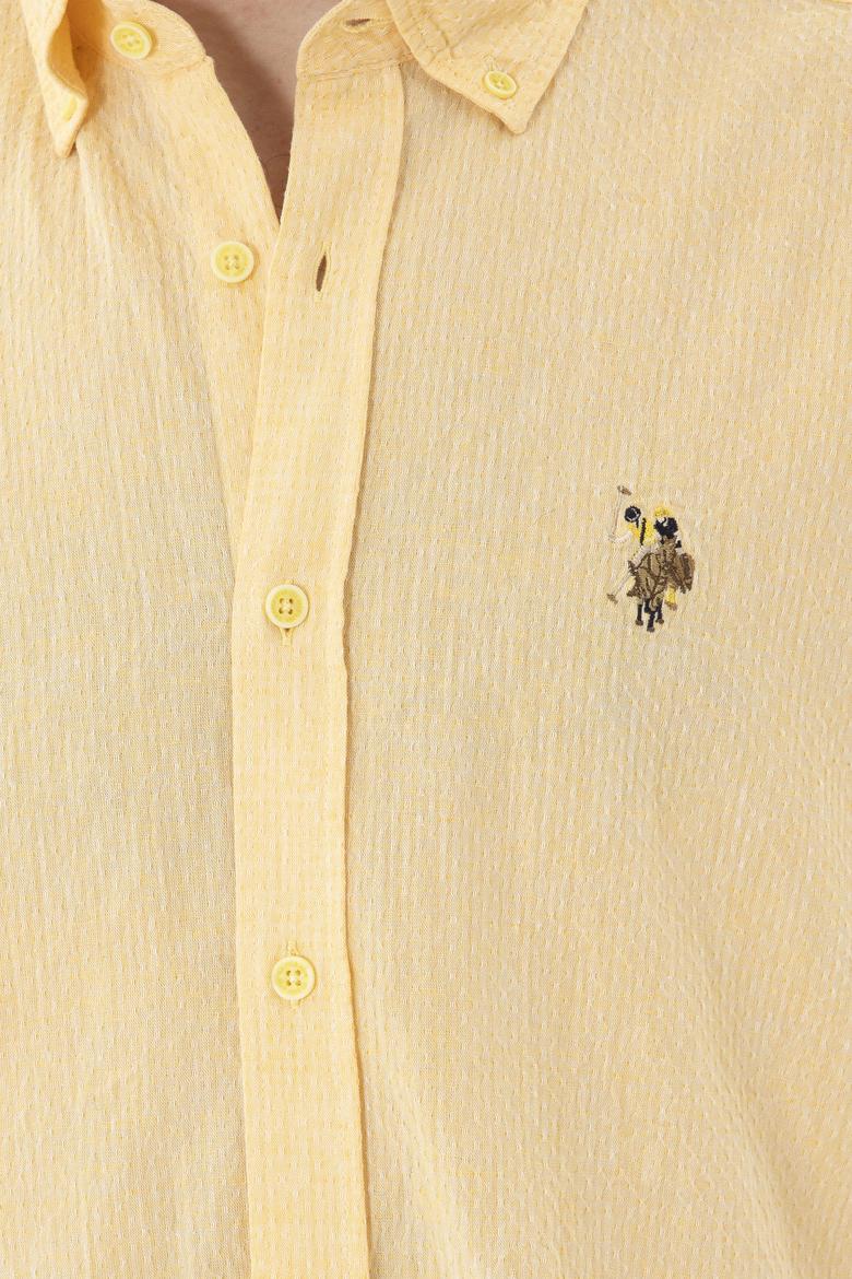 Erkek Sarı Uzun Kollu Gömlek - 50263359042