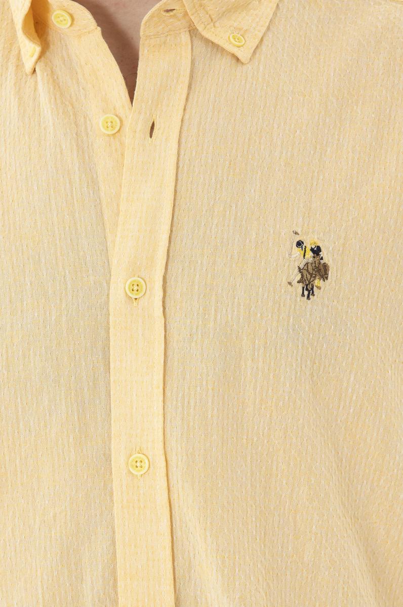 Erkek Sarı Uzun Kollu Gömlek