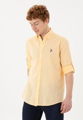 Erkek Sarı Uzun Kollu Gömlek - 50263359042