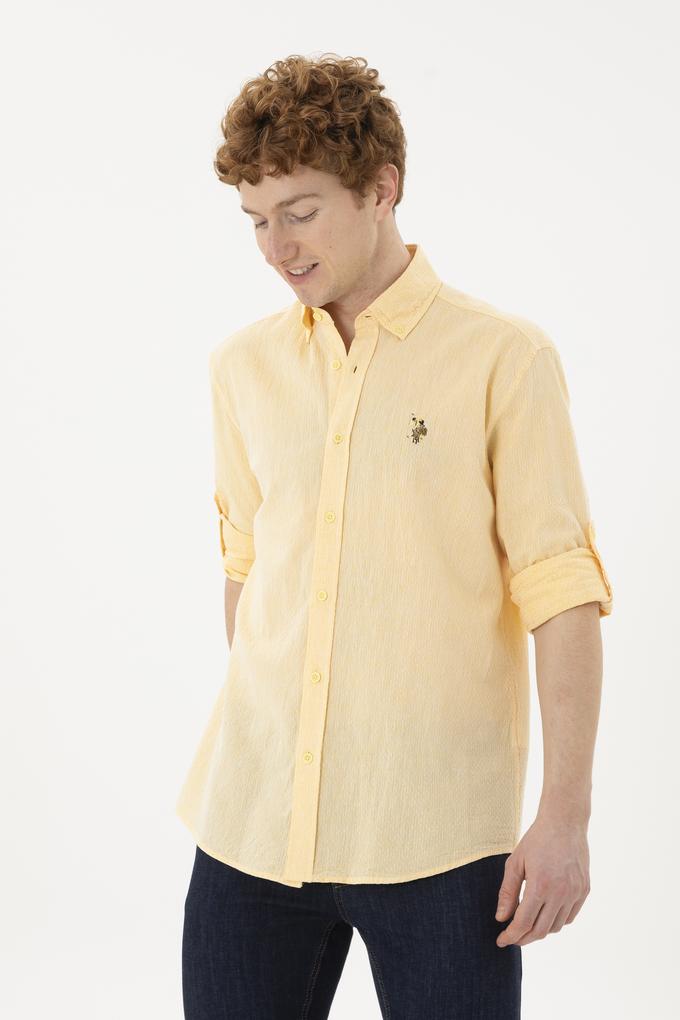 Erkek Sarı Uzun Kollu Gömlek