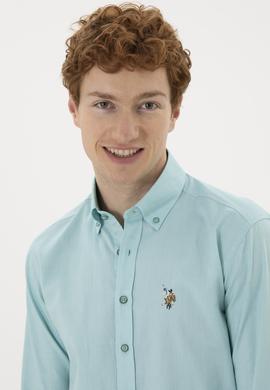 Erkek Mint Uzun Kollu Basic Gömlek - 50263100064