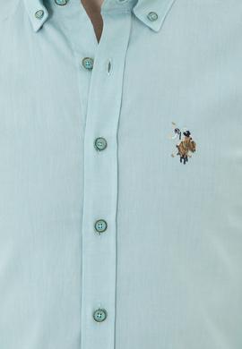 Erkek Mint Uzun Kollu Basic Gömlek - 50263100064