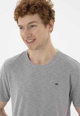 Erkek Koyu Gri Basic Tişört - 50285294071