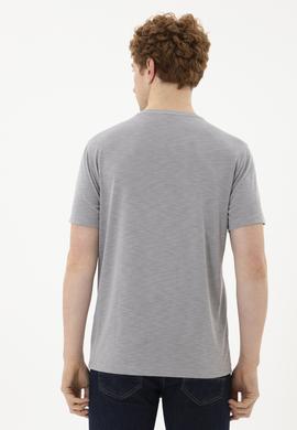 Erkek Koyu Gri Basic Tişört - 50285294071