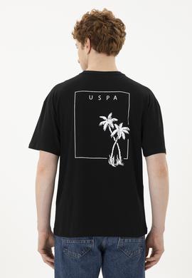 Erkek Comfort Fit Bisiklet Yaka Siyah Tişört - 50282029047