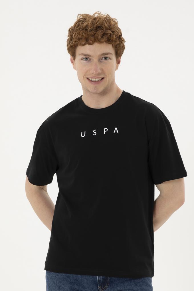 Erkek Comfort Fit Bisiklet Yaka Siyah Tişört