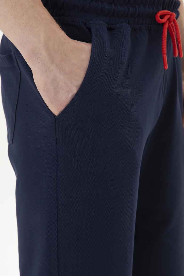 Erkek Lacivert Örme Şort - 50279619019