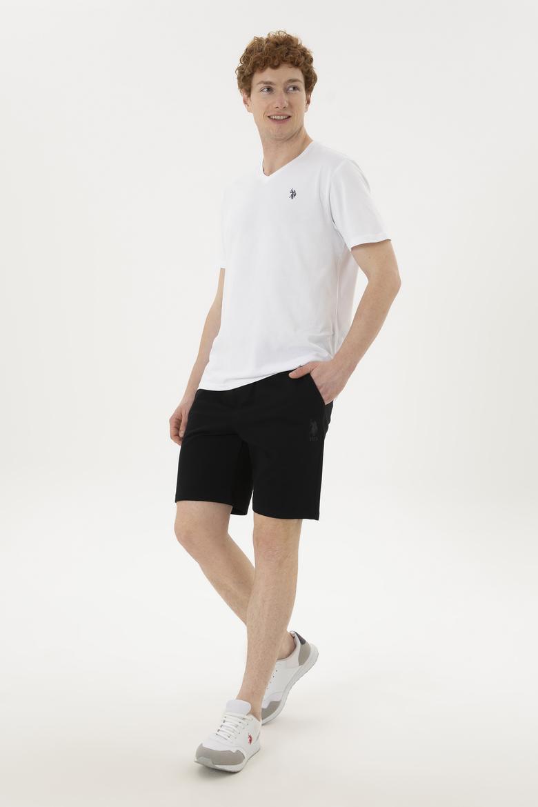 Erkek Siyah Örme Şort