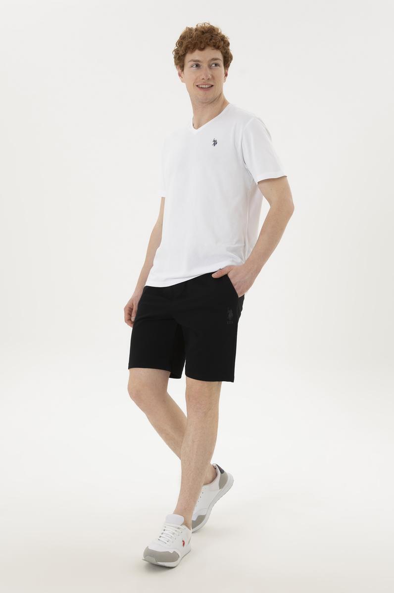 Erkek Siyah Örme Şort