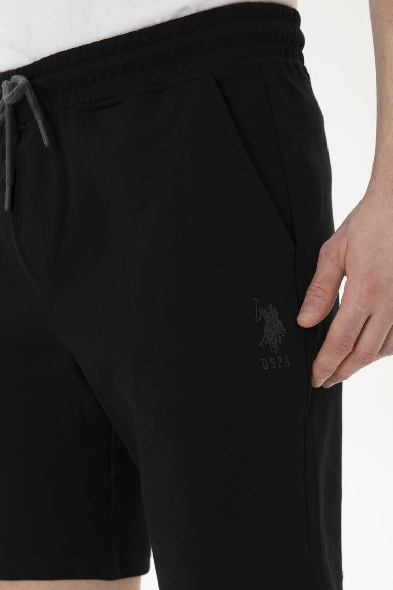 Erkek Siyah Örme Şort - 50279636008