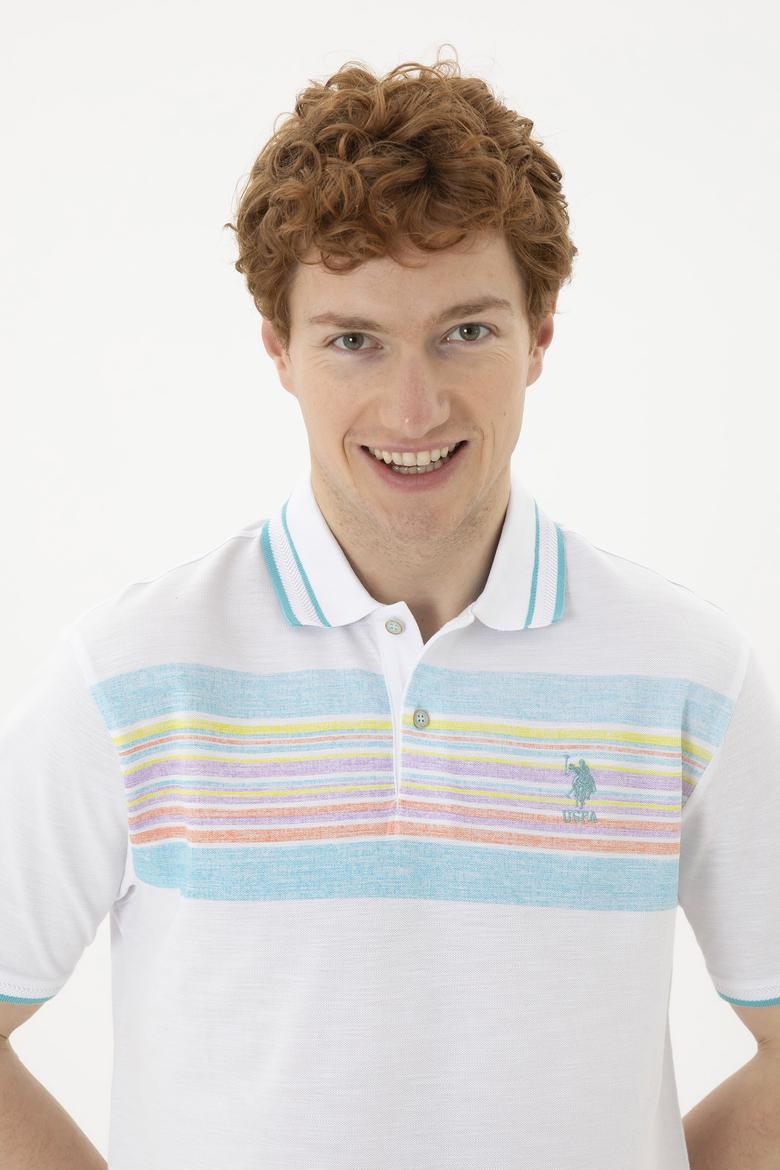 Erkek Regular Fit Polo Yaka Beyaz Tişört - 50281516008