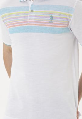 Erkek Regular Fit Polo Yaka Beyaz Tişört - 50281516008