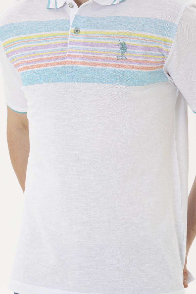 Erkek Regular Fit Polo Yaka Beyaz Tişört - 50281516008