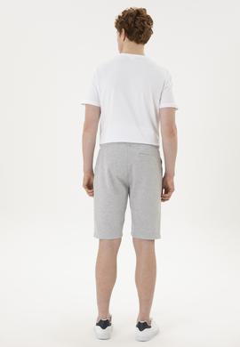 Erkek Gri Melanj Örme Şort - 50282240038