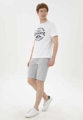 Erkek Gri Melanj Örme Şort - 50282240038