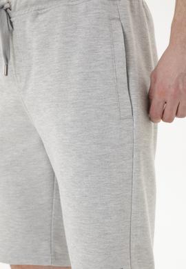 Erkek Gri Melanj Örme Şort - 50282240038