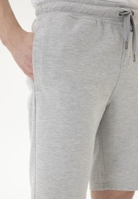 Erkek Gri Melanj Örme Şort - 50282240038