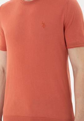 Erkek Slim Fit Bisiklet Yaka Pudra Kazak - 50280428044