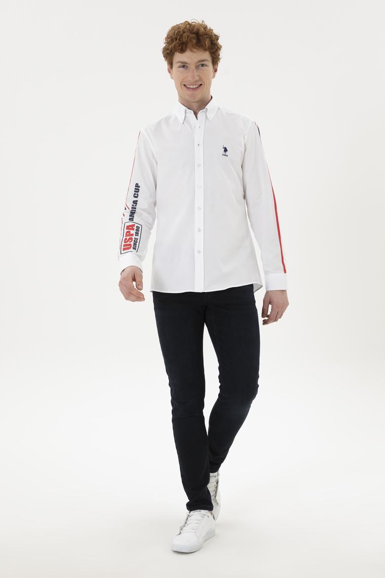 Erkek Beyaz Uzun Kollu Gömlek - 50264309014