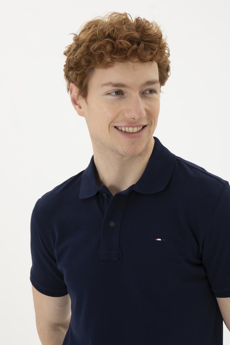 Erkek Lacivert Basic Tişört - 50286724018