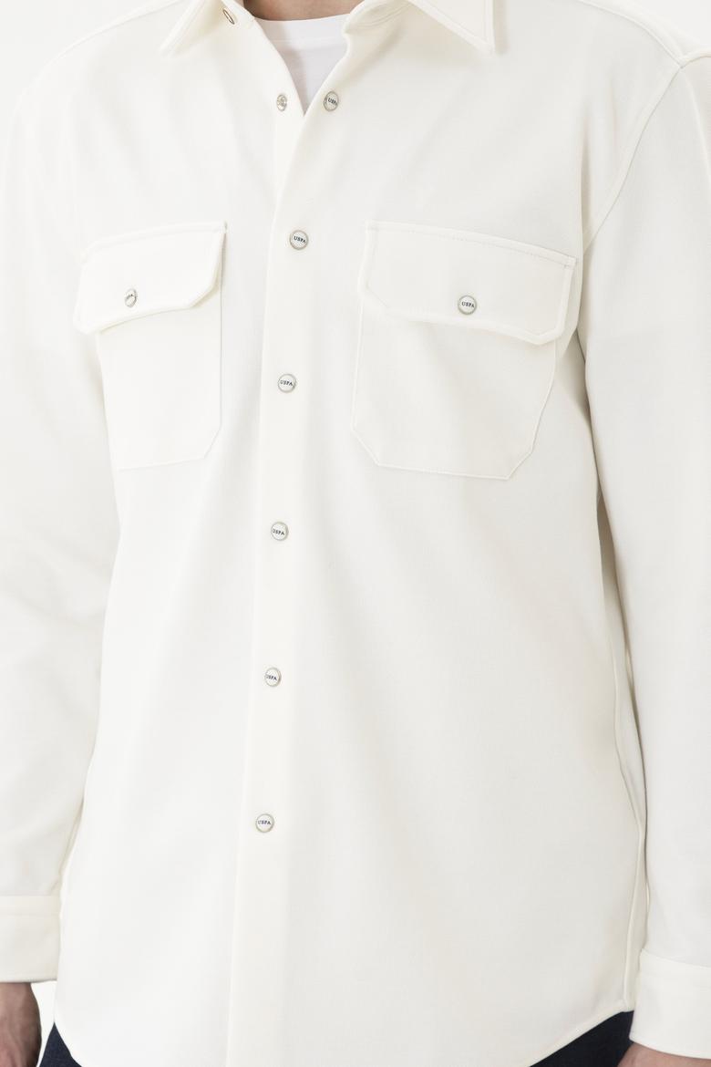 Erkek Ekru Uzun Kollu Gömlek - 50283794003
